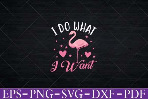 Flamingo I Do What I Want: Graphics for T-Shirt Designs