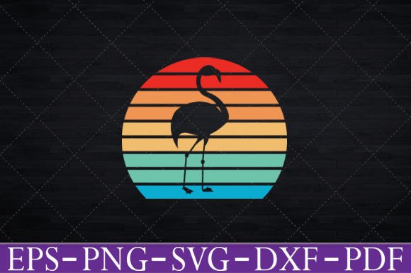 Flamingo Retro Distressed SVG: Embroidery Design Review
