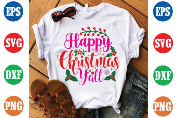 Happy Christmas Y’all Graphics & Print Template Review