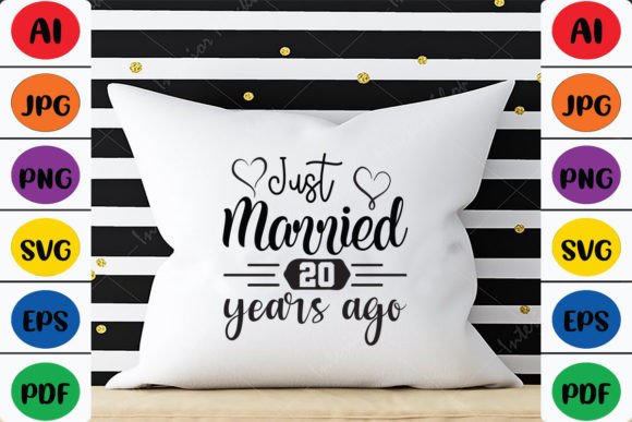 Just Married 20 Years Ago: T-Shirt Designs & Graphics