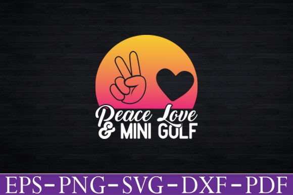 Peace Love and Mini Golf: A Graphic Asset for Playful Brands