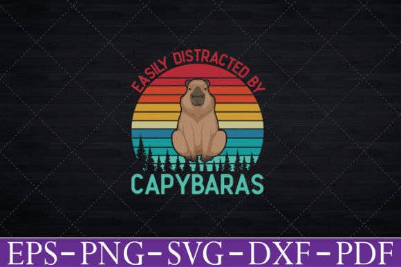 Retro Capybara Graphics for T-Shirt Designs Review