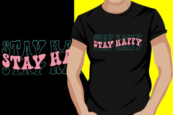 Stary Happy Retro Wavy Design: Graphics & T-Shirt Perfection